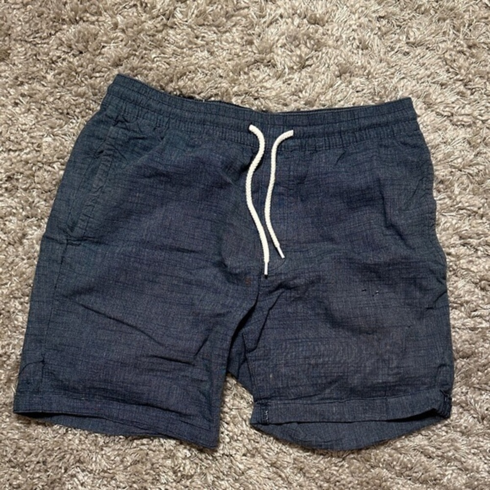 Casual Navy Blue Shorts with Drawstring